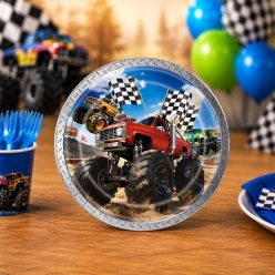 Monster Truck Dessert Plates - 10 PK